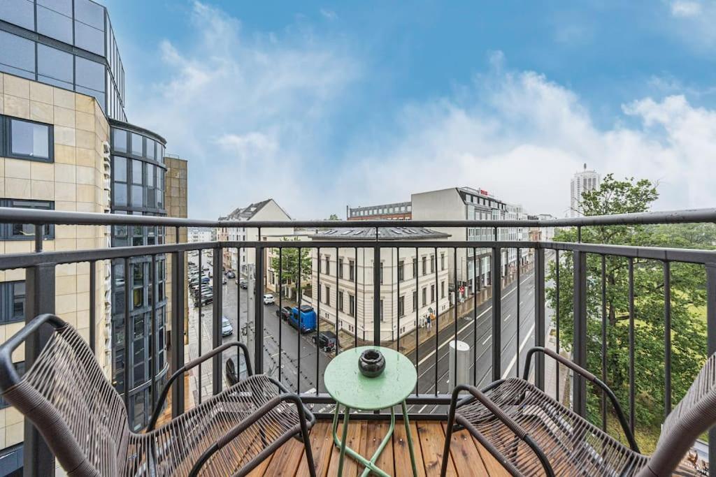 Stylisches Zentrales City-Apartment Mit 2 Balkonen Leipzig Exterior photo